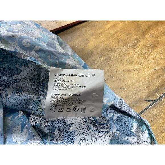 Junya Watanabe Comme Des Garcons Man Runway Floral Men’s Button Up Shirt Size S - Picture 11 of 13